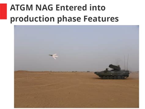 DRDO successfully tested 3rd generation ATGM NAG from NAMICA at ...