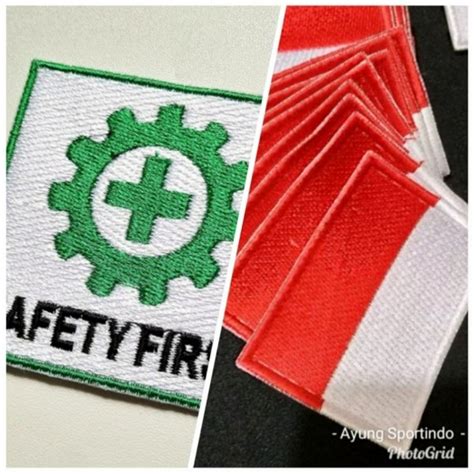 Jual Badge Bet Emblem Bordir Patch Patches Logo Safety First K3 Dan