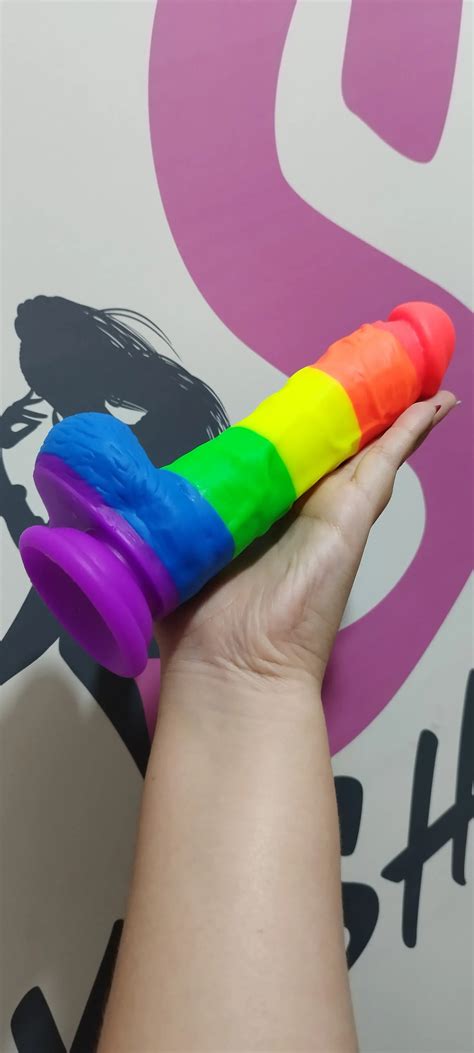 Consolador Arcoiris Con Chupa Dildo Con Ventosa Cm Luegopago