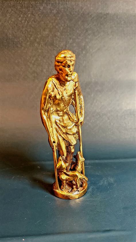 Brass San Lázaro Statue 4 Inches Saint Lazarus Babalu Aye Etsy