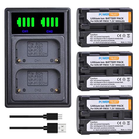 Np Fm Npfm Np Fm Li Ion Battery And Charger For Sony Dvr Trv