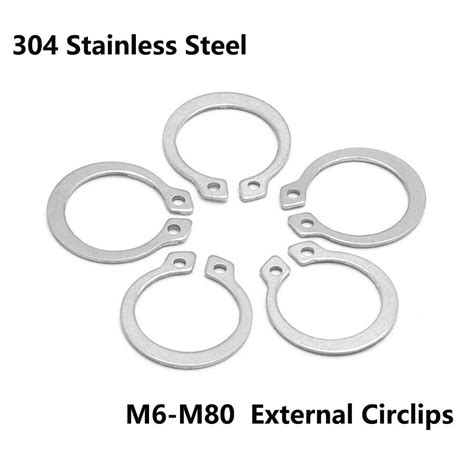 Stainless Steel External Circlips Retaining Rings Snap CirClip 6mm