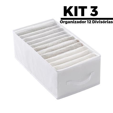 Kit Organizador De Guarda Roupa Para Cal As Camisetas Roupas Intimas