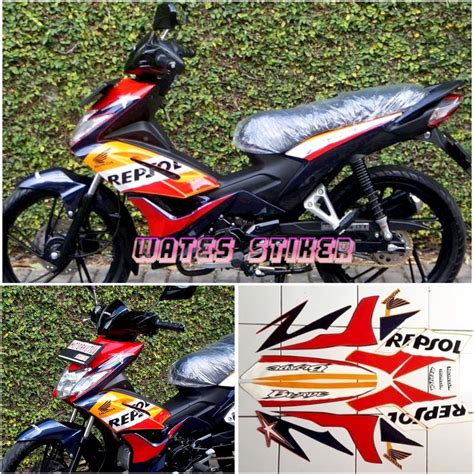 Jual STRIPING STICKER LIS LES POLET Honda Blade 110 R 2009 Repsol List