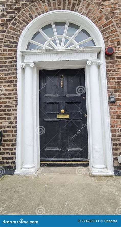 Irish Unique Colourful Doors Symbol Of Dublinireland Stock Image