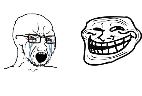 Soyboy vs troll face Blank Template - Imgflip