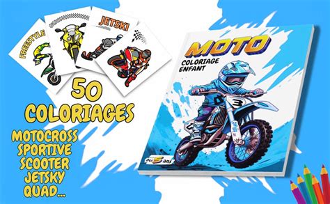 Moto Coloriage Enfant Des Ans Motocross Sportive Quad Jet Ski