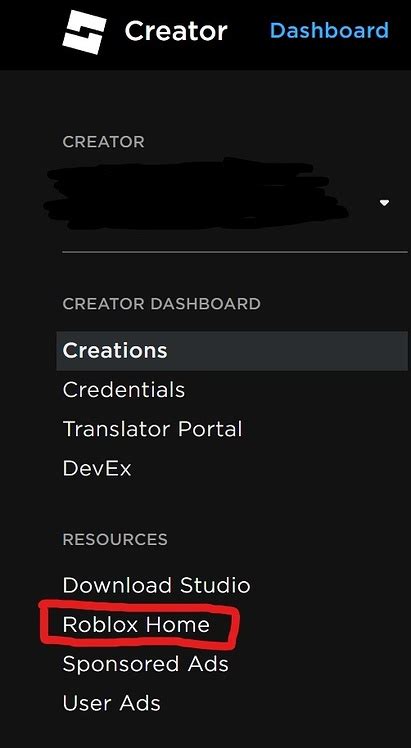 Unintuitive To Return To Roblox From Creator Dashboard Website