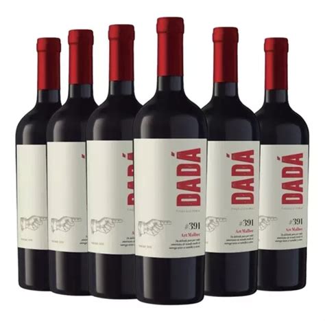 Vino Dada Art Malbec 391 Finca Las Moras 750ml Caja X6 Envío gratis