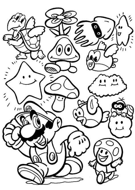 Coloriage Magique Mario Dessin Gratuit à Imprimer