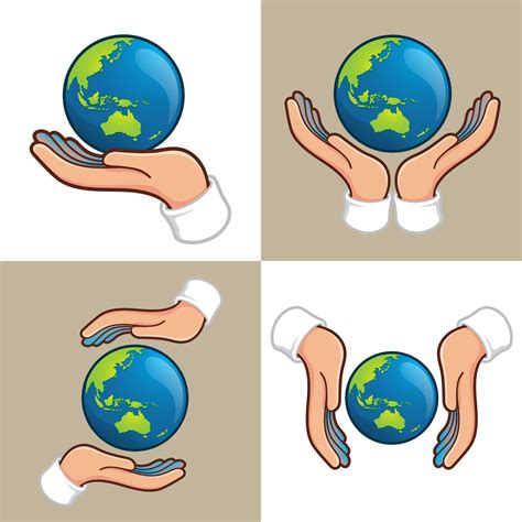 hand holding globe eco green concept 27152540 Vector Art at Vecteezy