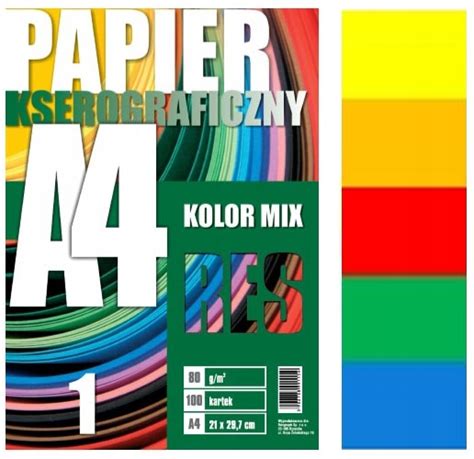 Papier Ksero Kolorowy A Mix Intensywny Ark Cena