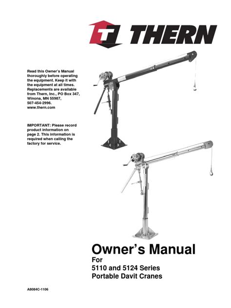 owners manual   year limited warranty  thern