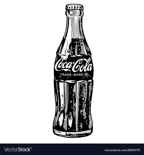 Classic bottle coca-cola on white background Vector Image