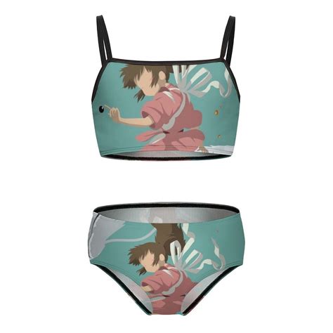 Spirited Away Girls Bikini Swimsuits Two Piece Beach Bathing Suit Swimwear 10 12Y 150cm