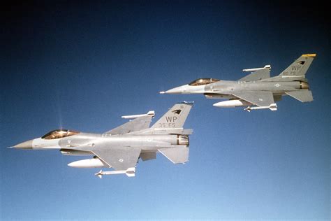 A Pair Of F 16c Fighting Falcons From The 35th And 80th Fighter Squadron Kunsan Air Base