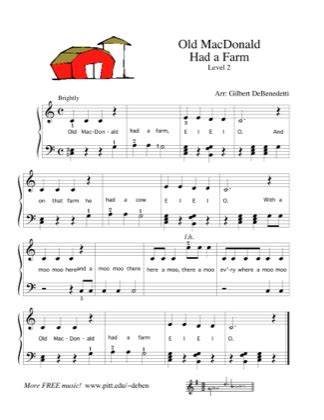 Old Macdonald Had A Farm Piano