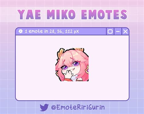 Yae Miko Genshin Impact Smug Emote Set For Twitch Discord Custom Gaming