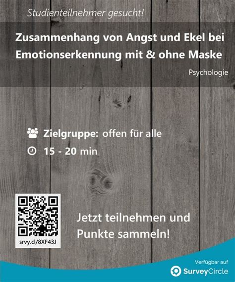Emotionserkennung, Angst und Ekel : r/SurveyCircle_de