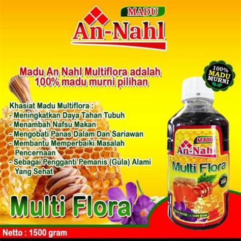 Jual Madu Multiflora AN NAHL 1 500gr Madu Murni Biomedik Untuk Daya