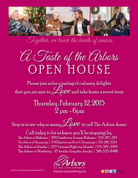 Taste Of The Arbors Open House February 2015 The Arbors Assisted Living