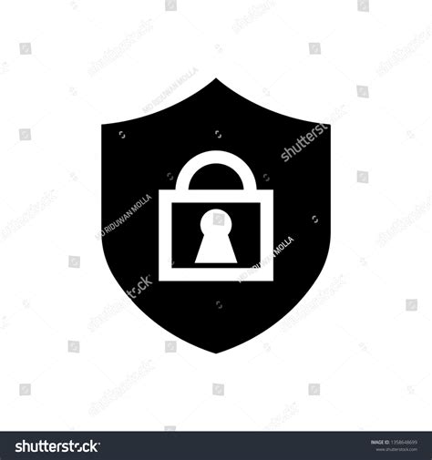 Shield Security Lock Sign Vector Stock Vector Royalty Free 1358648699 Shutterstock