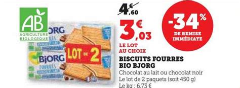 Promo Biscuits Fourrés Bio Bjorg chez Hyper U iCatalogue fr