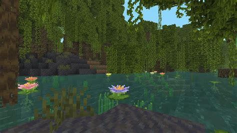 water lilies skacat resurspak dlia minecraft