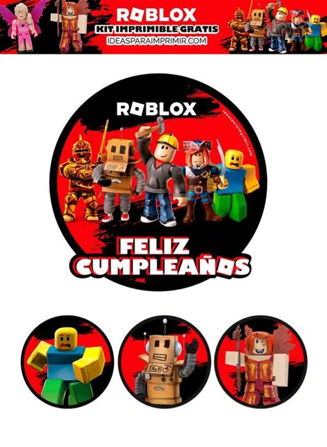 Roblox Topper O Adorno De Torta De Cumplea Os Para Imprimir Gratis