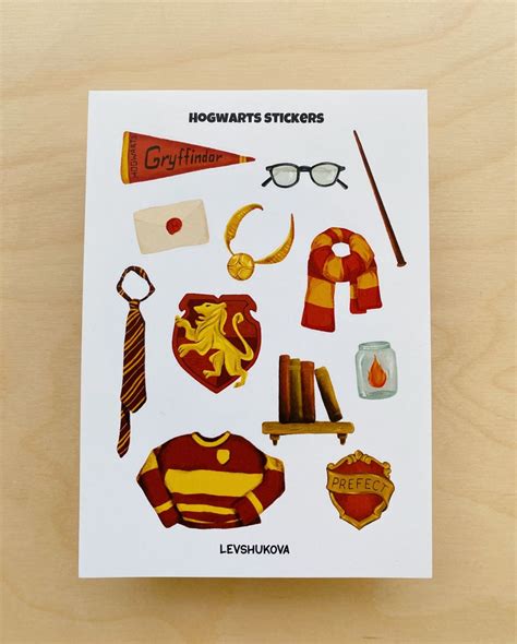 Hogwarts Legacy Stickers Harry Potter Stickers Gryffindor Etsy