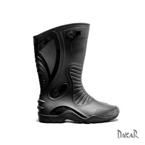 Botas Dakar Suela Negra Impermeable Pvc Moto Motociclismo Mercado Libre