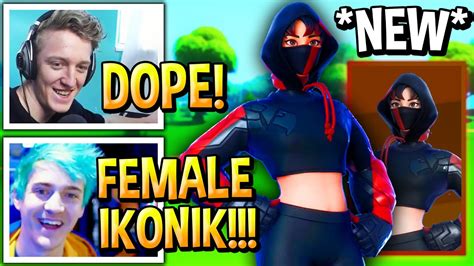 Streamers React To New Female Ikonik Skin In Fortnite Youtube