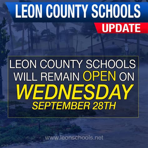 Leon County Schools on Twitter: "Leon County Schools will be open ...