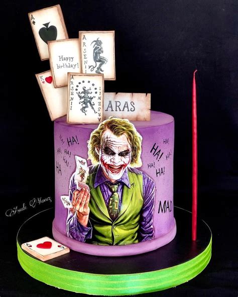 The Joker Cake Is Decorated With Playing Cards