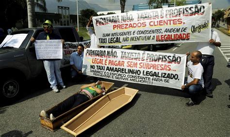 Em Manifesta O Taxistas Pedem O Fim Da Pirataria Jornal O Globo