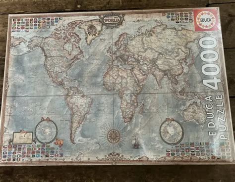 UNIVERSITY GAMES EDUCA Borras World Map 4000 Piece Jigsaw Puzzle