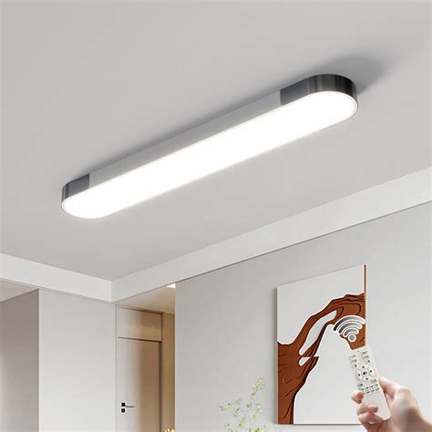 Qcyuui Dimmable LED Ceiling Light Modern Acrylic Linear LED Ceiling ...