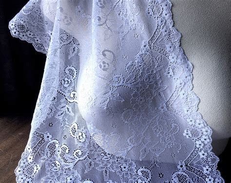 White Stretch Lace For Lingerie Headbands Waistbands Str Etsy