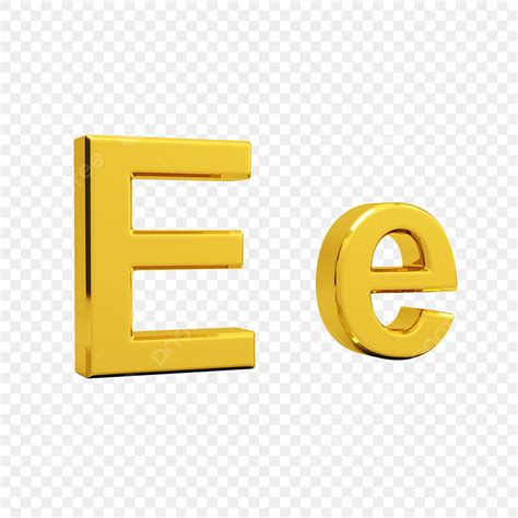 Golden Letter E 