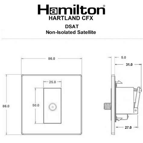 Hamilton Hartland Cfx Gloss White Gang Non Isolated Digital Satellite