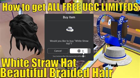 How To Get ALL 3 FREE UGC LIMITEDS In Livetopia White Straw Hat