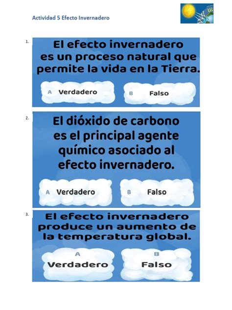 Actividad 5 Efecto Invernadero Pdf