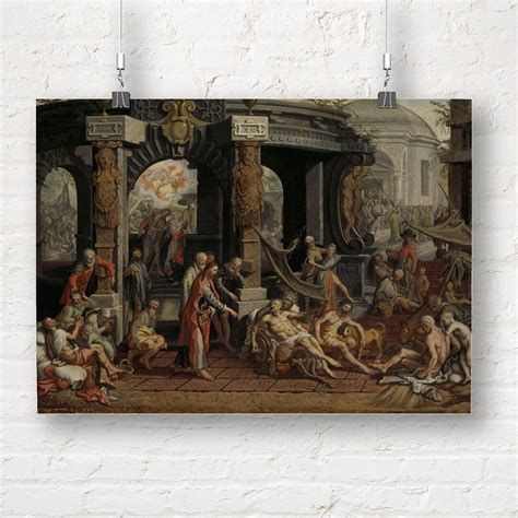 Premium Canvas Art Print Of Pieter Aertsen The Healing Of The