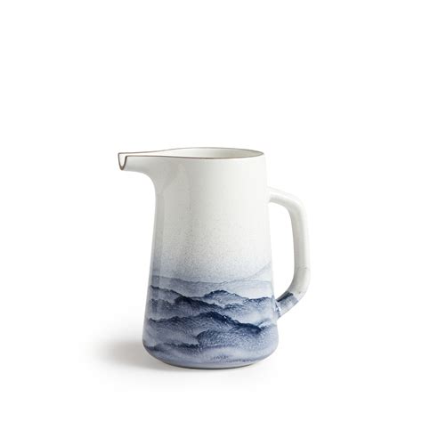 Large Pitcher in Midnight and Opaque White Watercolor – Heath Ceramics