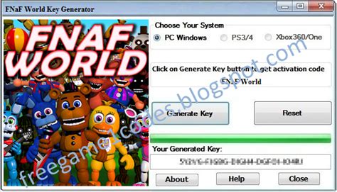 FNaF World Key Generator ~ FreeGame1Codes
