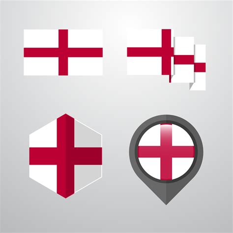 England flag design set vector 14291601 Vector Art at Vecteezy