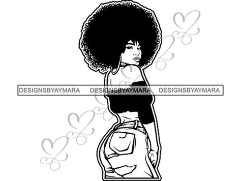 Afro Woman Svg Nubian Queen Diva Afro Hair Beautiful African Etsy