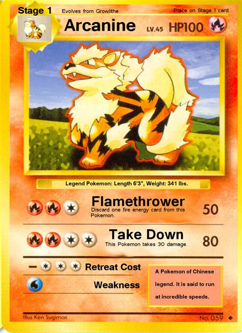 Download First Edition Arcanine Pokemon Card Background | Wallpapers.com