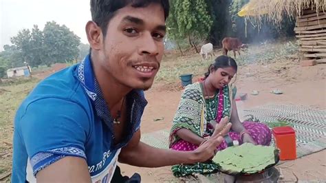 शाल पत्ता का स्वादिष्ट रोटी The Teste Of Village Couple Food