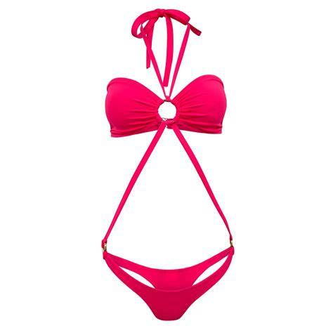 Yara Neon Coral Bikini Maui X Lolita Wolf Badger